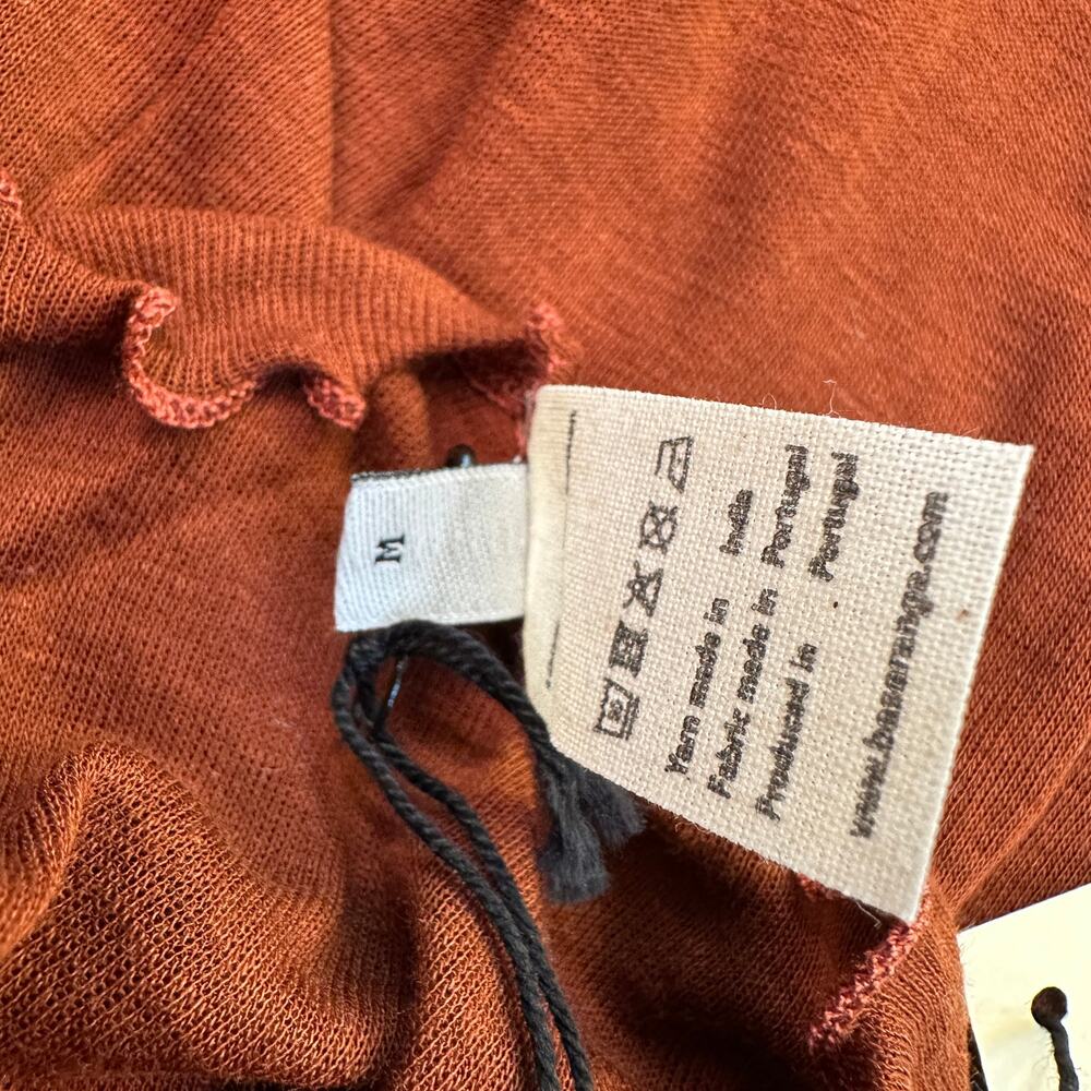 Baserange Tabbys Star Long Sleeve Turtleneck Tee Shirt Medium Burned Pomegranate - Picture 6 of 16